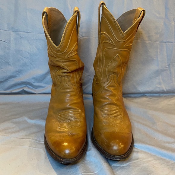 Tecovas Mens Cowboy Boots Tan Leather Western Style Handmade Size 12 D - Picture 3 of 9